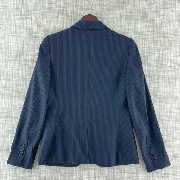 Brooks Brothers 100% Wool Navy Blue Blazer Women's 2 8565/b - Picture 2 of 9